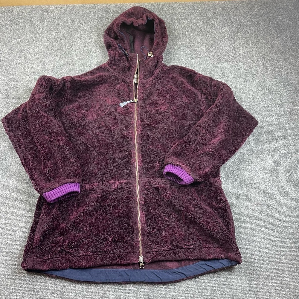 COLUMBIA Women’s Plum Plush Zip Up Fleece Hooded  Jacket size: Medium
